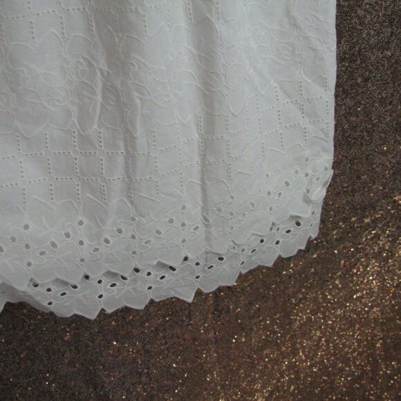 NWT Madewell white eyelet crochet trim dress 6 - Picture 4 of 8